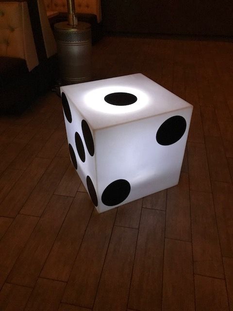 Lit Up Dice for Casino Party Lit Up Dice for Casino Party