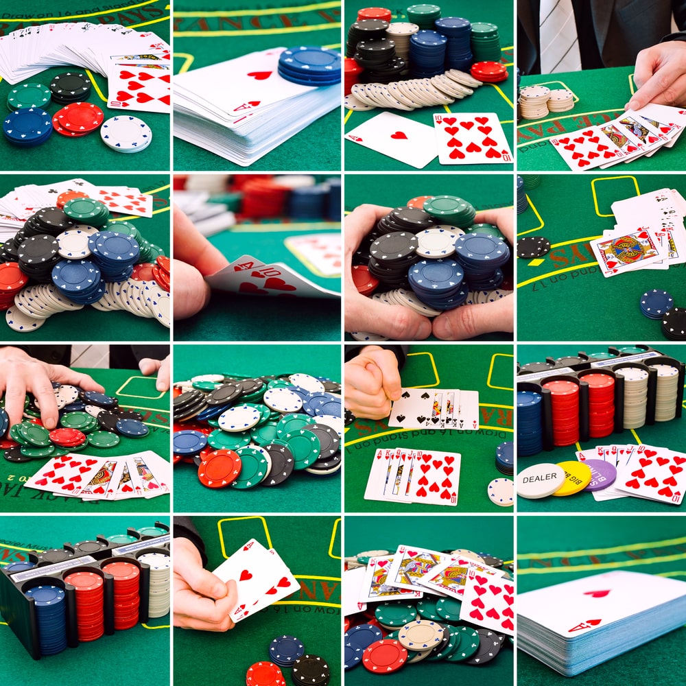 Casino Chips Collage Casino Collage